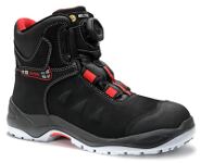 ELTEN Si.-Schuh TILL BOA Mid ESD,  Art. 76651, hoch, schwarz/rot,  BOA-Verschlusssystem, EN ISO 20345-S3  