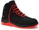 ELTEN Si.-Schuh MADDOX black/red Mid ESD, Art. 769561, hoch, schwarz/rot, lederfrei, MAXXIMO-Infinergy-Sohle, EN ISO 20345-S3,   